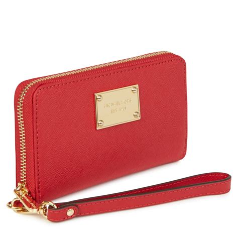 michael kors saffiano continental large red wallets|michael kors saffiano leather tote.